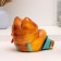 Pig a piggy bank "lying cat" Red