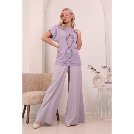 Female jumper, size 42, gray-lilac color-6
