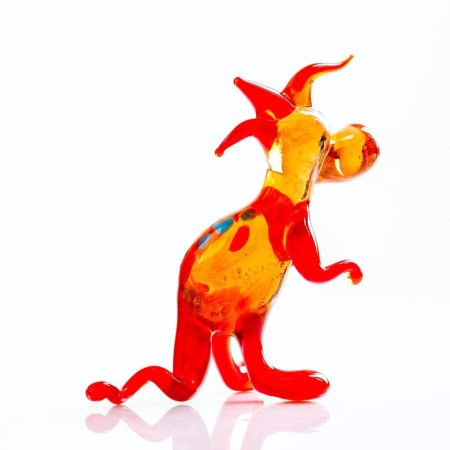 Figure made of glass "Dragon" 7x8x4cm, mix-2