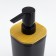 Joy Home liquid soap dispenser, plastic, black with bamboo