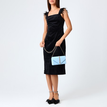 Women's bag on magnet, blue color-7