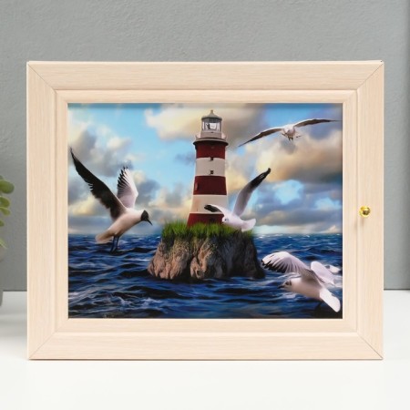Key of "Bird and Lighthouse" Dairy Oak 26x31 cm