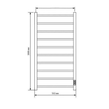 Electric towel "Sanprise" Classic P10, 500x1000 mm, universal, white-3