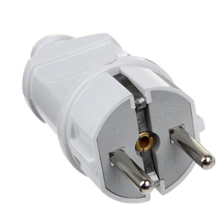 TDM straight fork, 16 A, 250 V, IP20, with salary, white