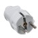 TDM straight fork, 16 A, 250 V, IP20, with salary, white