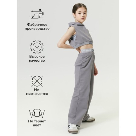 TOP children's amrobaby nood, height 146 cm, gray color-5