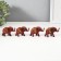 Polystone souvenir "Elephant in a golden blanket with a red stone" set of 4 pcs 7.5x3x5 cm