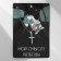 Piece "Shine" Cross in rhinestones, white color in silver, 39 cm