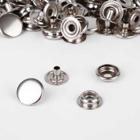 Installation button, omega (o-shaped), d = 15 mm, nickel color-1