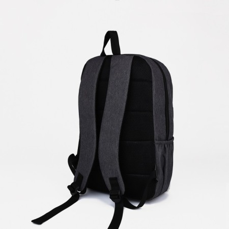 School backpack of textiles on lightning, Fulldorn, 5 pockets, color gray color-3