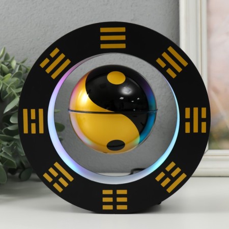Levitative souvenir Light "Yin-Yang in a circle" Black ball d = 8.5 cm 22x8.5x22 cm