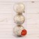 Set of balls plastic D-8 cm, 3 pcs "Solar overflow" gold