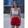 Women's shorts ise, size 44 cm, red color