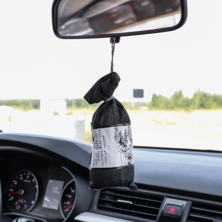 Smell absorber in a car, bamboo coal
