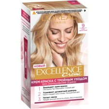 Крем-краска для волос L'Oreal Excellence Creme, тон 9 очень светло-русый