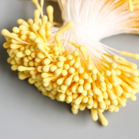 Stamens for flowers "Dropping yellow" D = 1.5 mm set 400 pcs length 6 cm-2