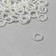 Plastic “Ring” beads 1 × 1 × 0.2cm, (set 10 g), white color