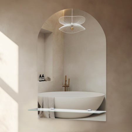 Arc mirror, wall, with a shelf, 39 × 59 cm