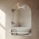 Arc mirror, wall, with a shelf, 39 × 59 cm