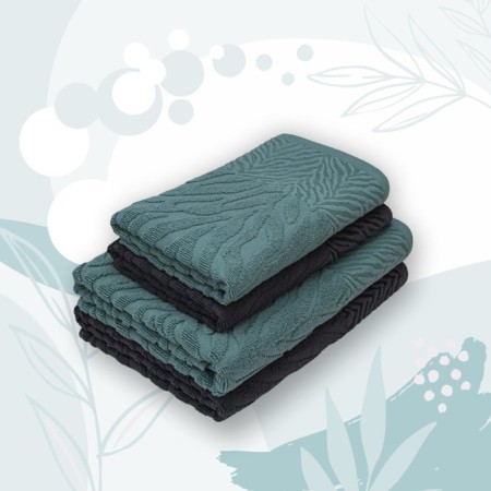 A set of towels "Jacquard", size 50x80 cm - 2 pcs, 70x130 cm - 2 pcs, mint color-1