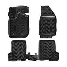 A set of rugs in Airline Salon, Lada Xray 2016-, High Board, Polymer, Black Color, 4 pcs