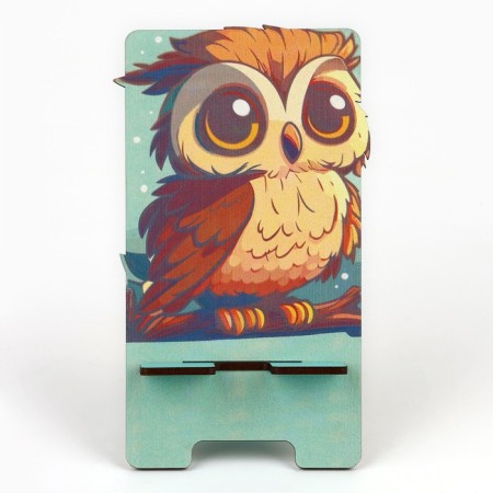 Stand for the phone "Owl", 8.9 x 16.3 cm.-3