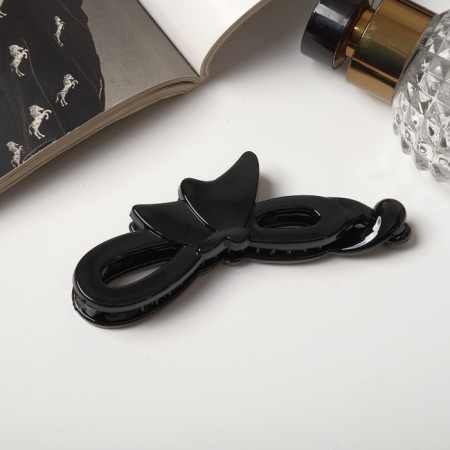 Banana for hair "Classic" butterfly butterfly, 10 cm, black