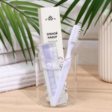 Dental set in cardboard, a toothbrush 14 cm.+ Toothpaste Sasha 4 ml