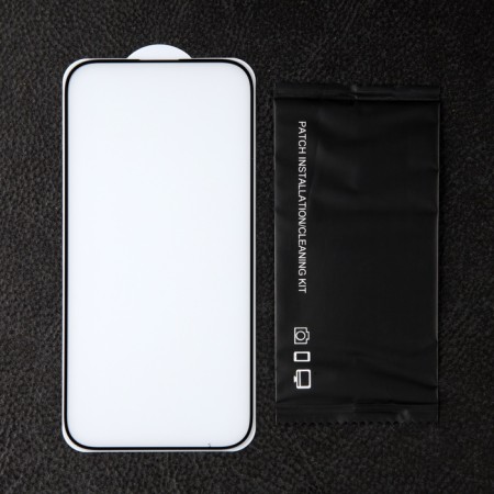 Protective glass for iPhone 15, 9h, 0.33 mm, black frame-1