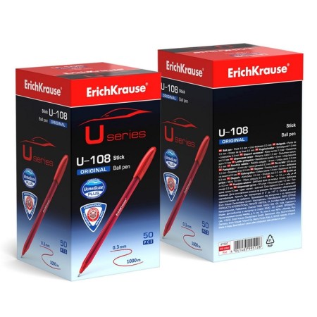 Ballic handle Erichkrause U-108 Original Stick 1.0, Ultra Glide Technology, Red-6