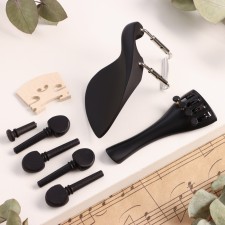 A set of accessories for violin: stand, Kolki, chin, string holder, 1/2