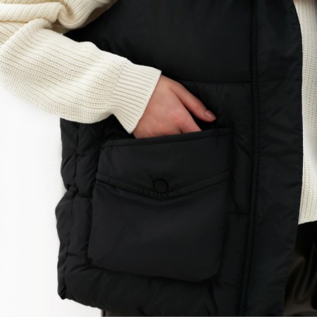 Women's vest with collar Mist, p. 42, black-2