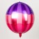 Foil ball 20 "Striped sphere", fuchsia