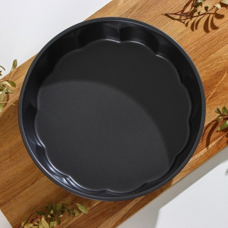 Baking shape of the share "wavy circle. Jacqueline ", d = 28 cm, anti -stick coating, black color-1