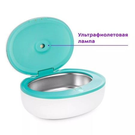 Ultrasound washing KitFort KT-6287, 10 W, 85 ml, 50x20x20 mm, blue and white-3