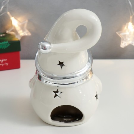Souvenir Ceramics "Snowman with asterisk" silver 18.3x11.3x12 cm-2