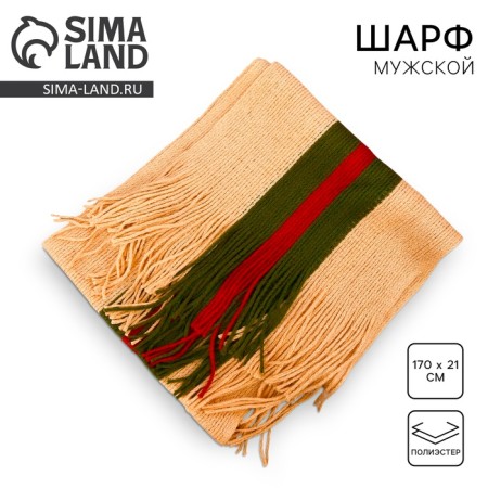 Male scarf, beige color, size 170x21-1