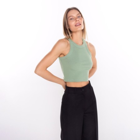 Top female, green color, size 44 (m)