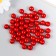 Set of beads "needlework" plastic, diameter 10 mm, 25 g, scarlet