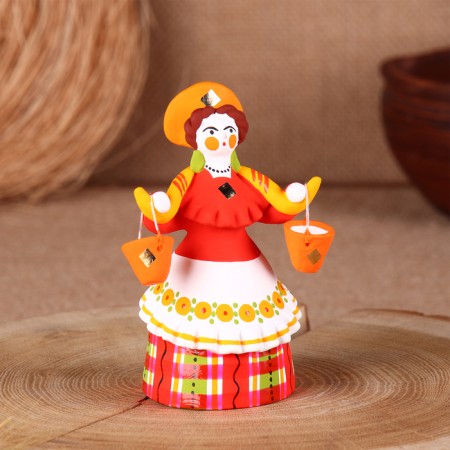 Dymkovo toy "Barynya-Vodonoska", mix-5