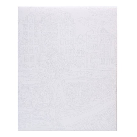Picture on numbers on canvas with the subframe "Girl in Amsterdam", 40 x 50 cm-3