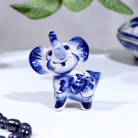 Souvenir Elephant "Lucy", Gzhel