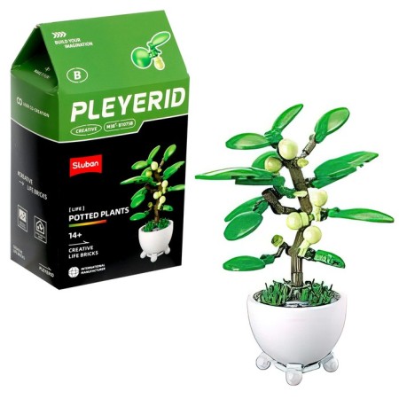 Designer "Flowers in a pot", 6 species, mix-1