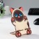 Standing for the phone "cat", lamination, 14.2x9.5 cm
