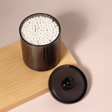 Organizer for storage, with a lid, D - 7 × 10.5 cm, in the box, translucent/black color-5
