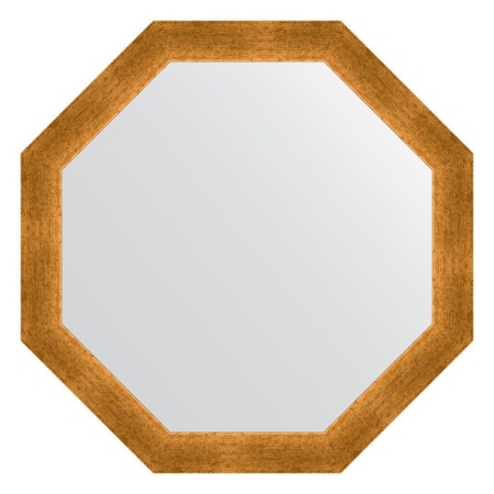 Mirror in the baguette frame, poisoned gold 59 mm, 65x65 cm