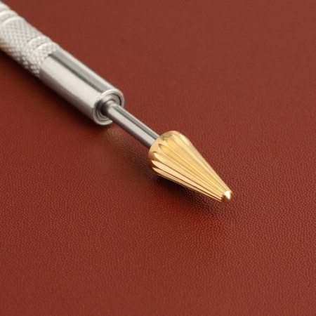 Skin-Applicator handle, 14.5 cm, silver/gold color-1