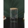 Glass Bank for bulk products with bamboo cover Bellatenero "Eco. Triangle ", 1 l, 10 × 19 cm