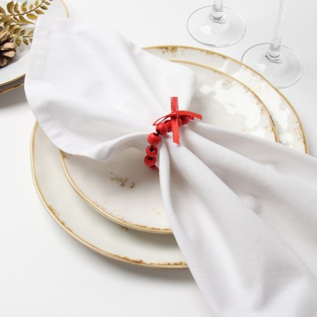 Ring for napkins "bow", col. red, d 5 cm, tree-1