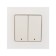 Tot Matte Glass switch, 10 a, 2 cl., With backlight, hidden, glass, white